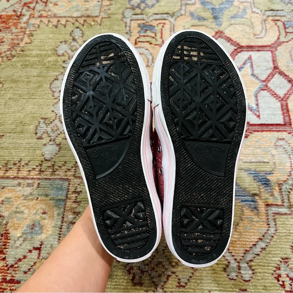 Converse Kids Fold Down Tongue Sneakers in Pink and Red